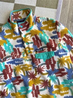 Patagonia Synchilla Snap-T Fleece Large Tree Connection Big Fresh Teal L